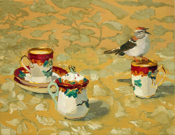 susan homer tea oil painting