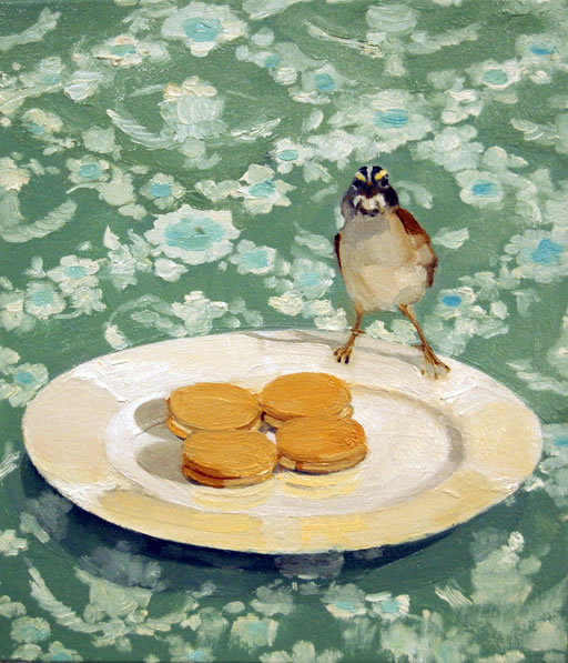 bird and biscuits susan homer oil painting